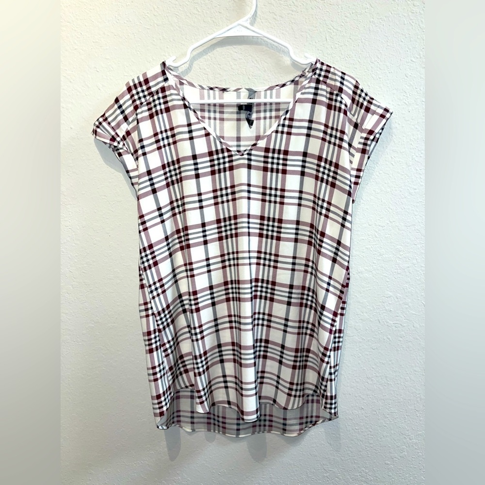 Express Plaid Sleevless Blouse